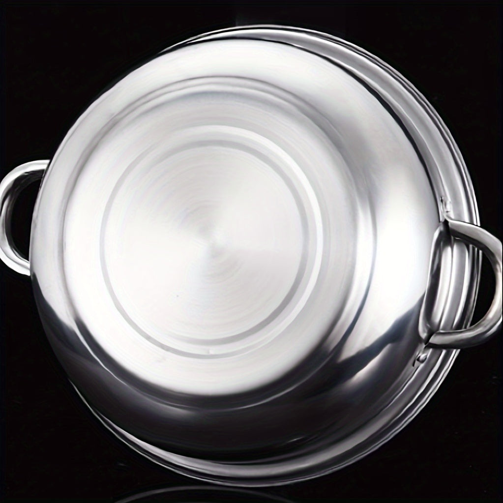 Durable and Easy to Clean 1-Piece Stainless Steel Multi-Functional Hot Pot and Double Soup Steamer, 28cm, Direct from Manufacturers