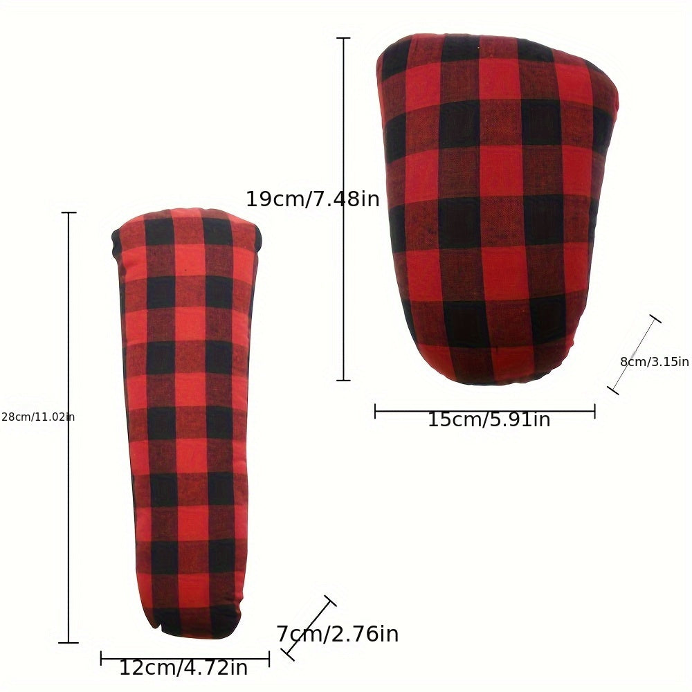 Professional Ironing Tool Set of Black and Red Plaid Ironing Pads - Includes Ironing Pillow, Shoulder Sleeve Pad, and Portable Anti-Scalding Small Household Ironing Artifact