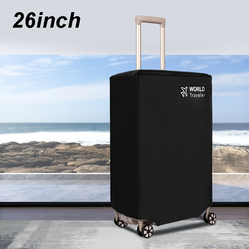 Travel the world with ease and style with our 1-piece World Traveler Fabric Luggage Cover. This scratch-proof, dustproof, and water-resistant suitcase protector is perfect for air travel.