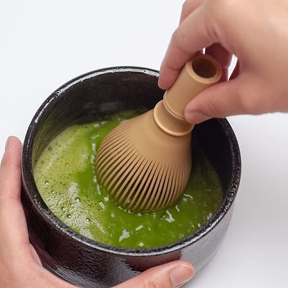 Reusable resin Chasen brush tool for preparing matcha green tea powder - perfect for making Japanese matcha tea.