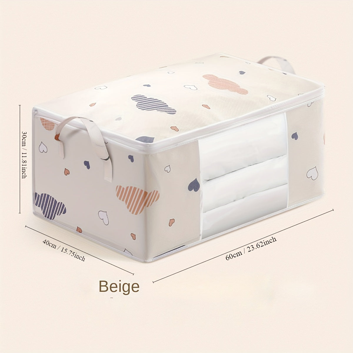 Extra Large Capacity Storage Bag 
- Features a clear window
- Made of durable fabric
- Moisture-proof
- Foldable design for easy storage
- Can be used as a clothes or quilt organizer
- Reinforced handles for added strength
- Helps keep your home wardrobe