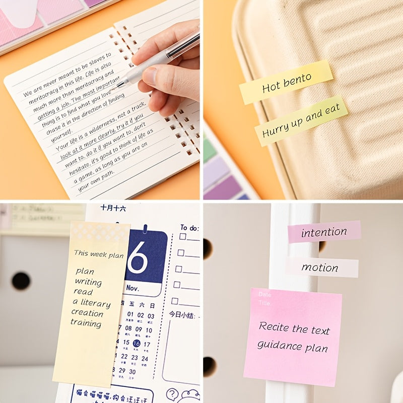 A6 Soft Loop Buckle Notebook with Sticky Notes, Suitable for Office and Study, Cute Design