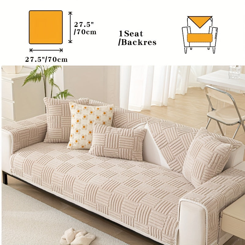 Soft, non-slip sofa cover for pet-friendly furniture protection in any room.