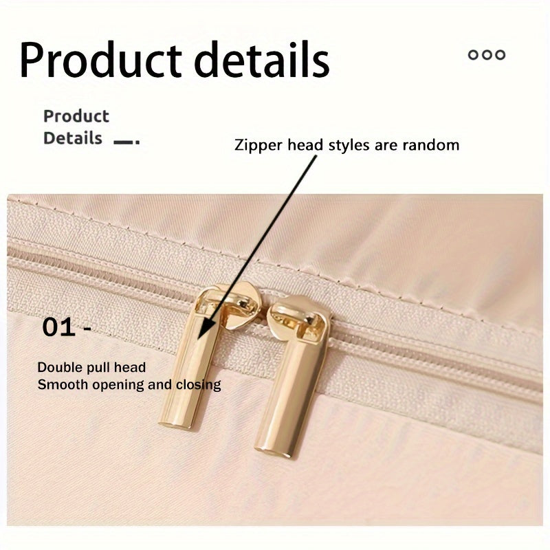 No Electricity Required: Nylon Self-Compression Storage Bag with Zipper. Rectangle Organizer Saves 40% Space. Heavy-Duty Handling for Duvet, Clothes, and Blankets. Multipurpose Design.