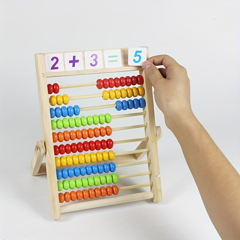 Colorful Log Stand & Sticks Wooden Counting Toy Set for Young Children - Perfect for Early Learning, Educational Playtime, Preschool, Kindergarten & More!