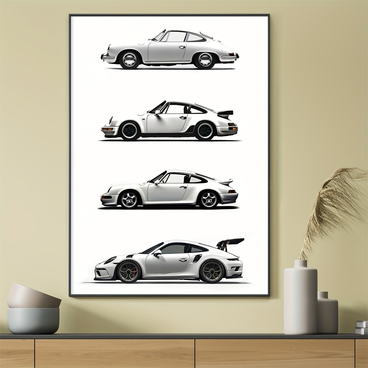 Dream for sportscar lovers: Modern roadster poster for home or office decor, ideal gift.