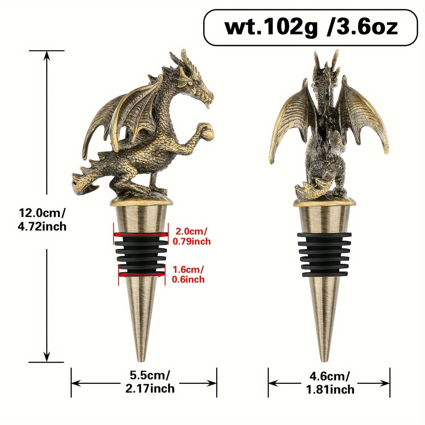 Dragon wine stopper for DND fans, perfect gift for men and women. Ideal for wine storage and a great addition to any wine lover's collection. Ideal for Christmas, Father's Day, birthdays, and Thanksgiving.