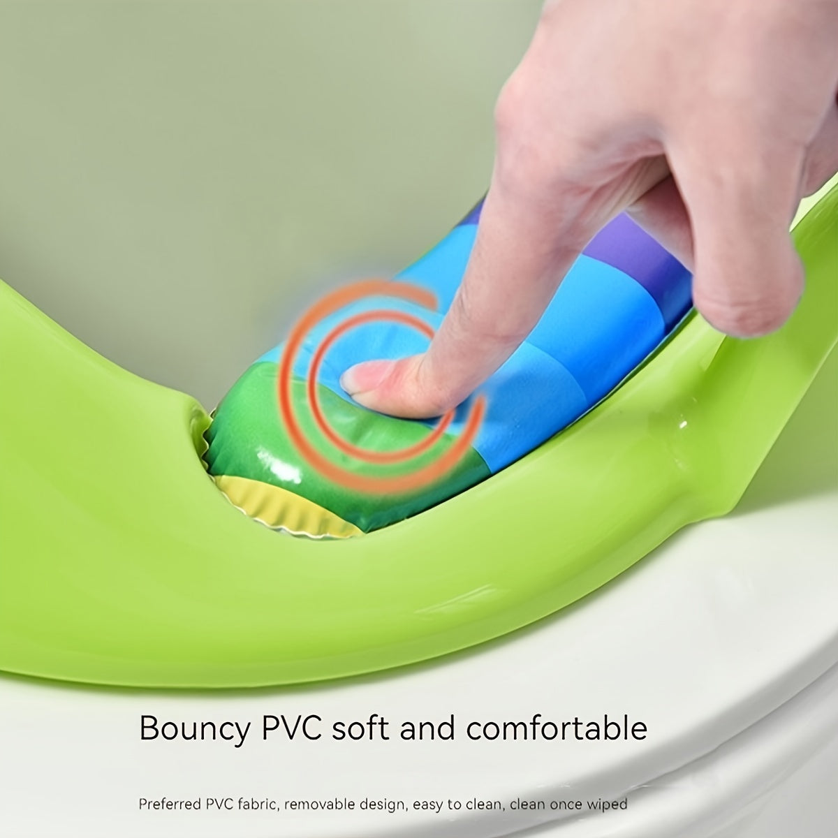 Frog potty training seat with splash guard and non-slip mat, portable and comfortable for easy travel and a perfect gift.