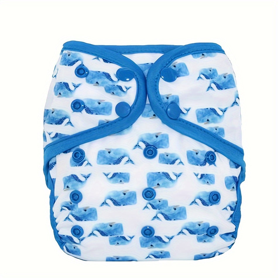 Cloth Diaper Cover Nappy Waterproof Breathable Adjustable Snap Closure Baby Diapers in One Size