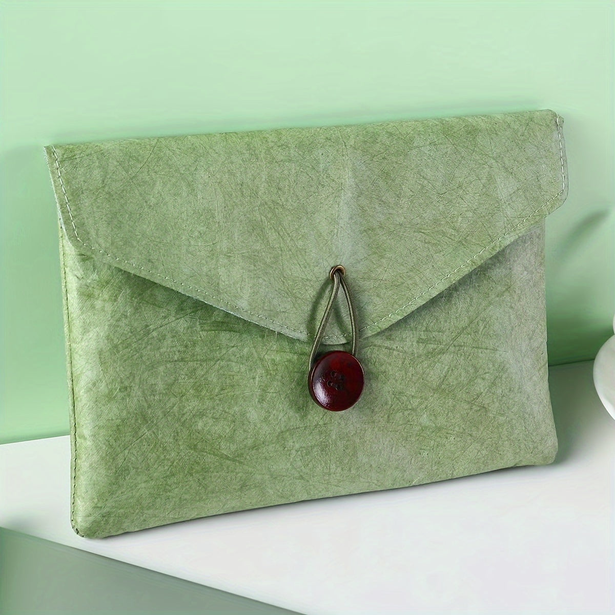 Retro storage bag for iPad, documents, bills. Light and portable business tablet case.