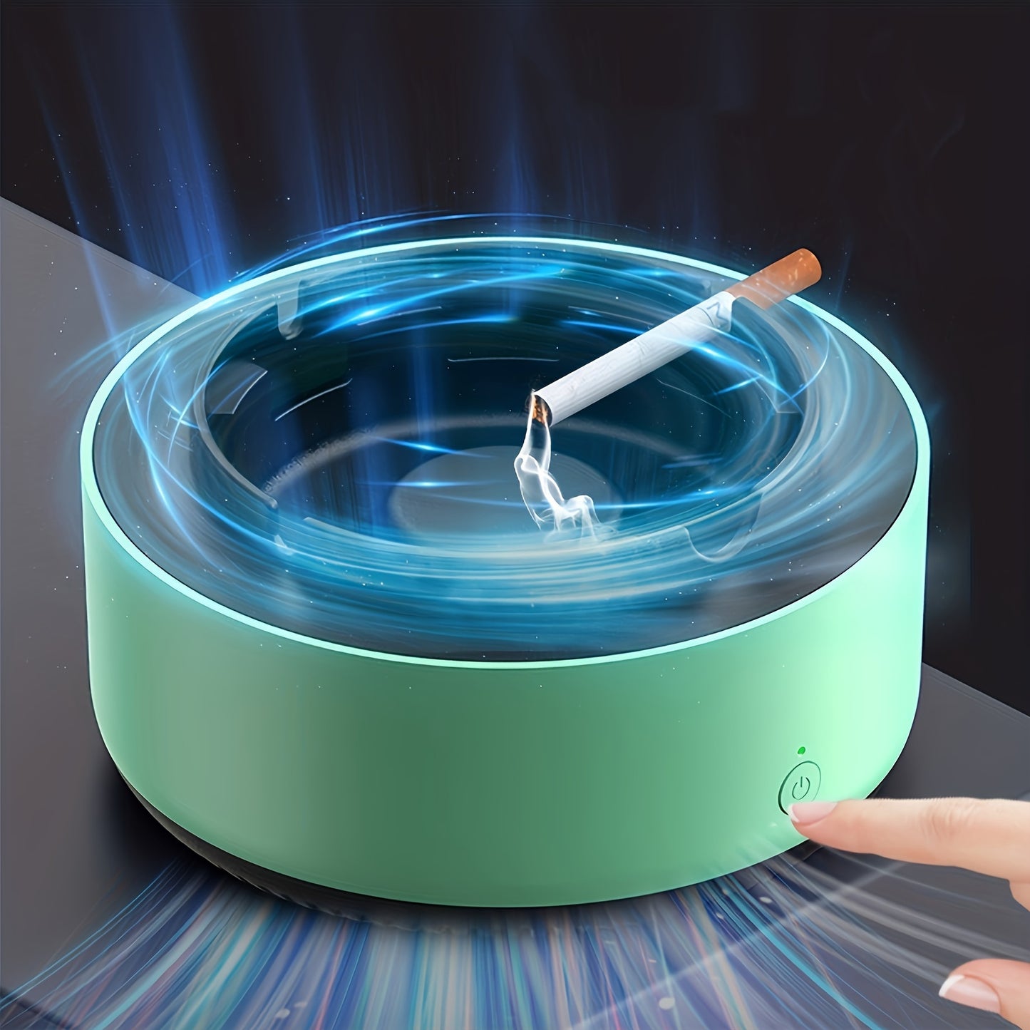 1pc Smart Ashtray Air Purifier, Instantly Eliminates Secondhand Smoke and Odors, Battery Not Included, Home Gadget, Holiday or Birthday Gift for Friends