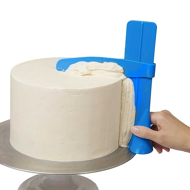 Cake Icing Smoother Tool Set with Handle - Plastic Baking Accessories for Frosting and Decorating Cakes, Non-Electric