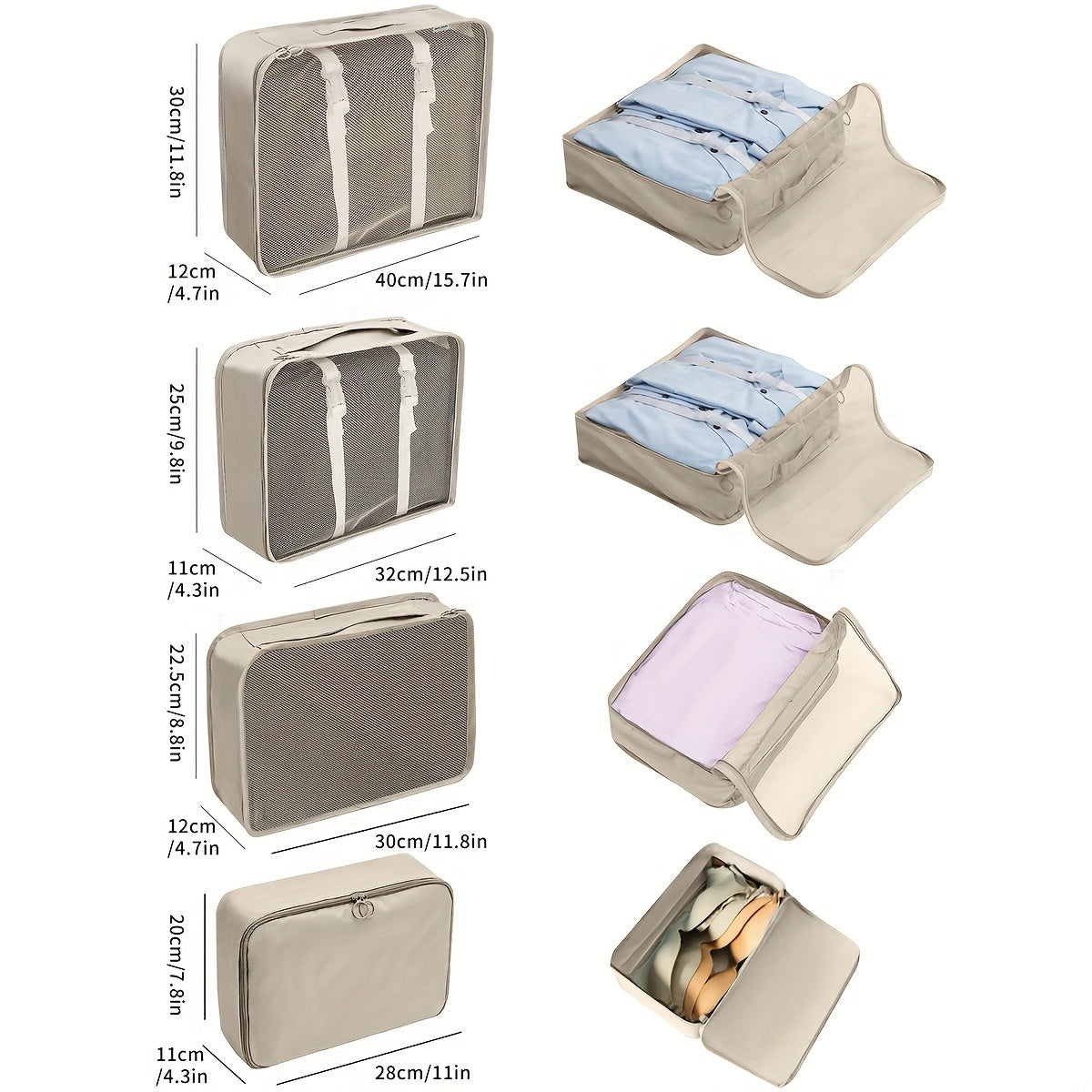 9 lightweight travel packing cubes for efficient luggage organization.