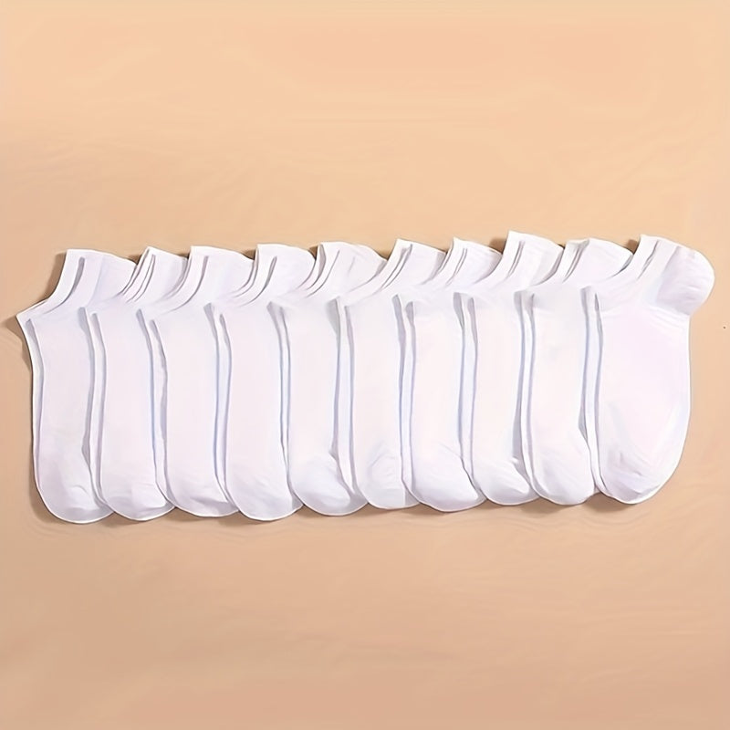 10/20/40 Pairs of comfortable and breathable crew ankle socks for women.