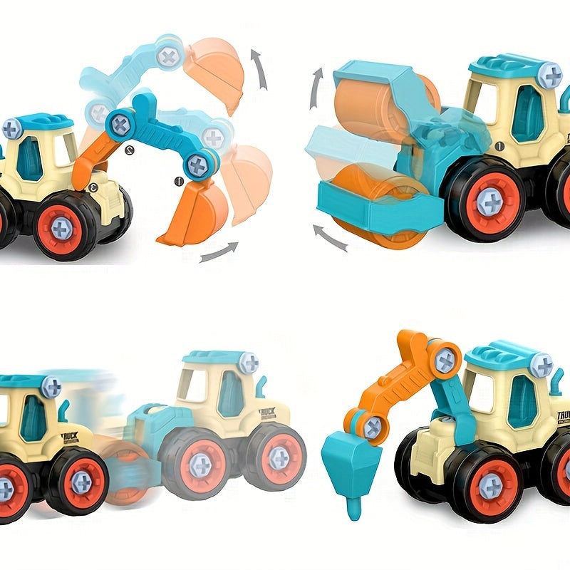 Build Your Own Truck Engineering Kit: Includes Detachable Excavator, Screwdriver, And Assembly Toys for Ages 3-6