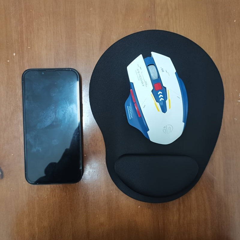 Ergonomic EVA wrist cushion with memory foam mouse pad for comfortable desk support in office or computer use.