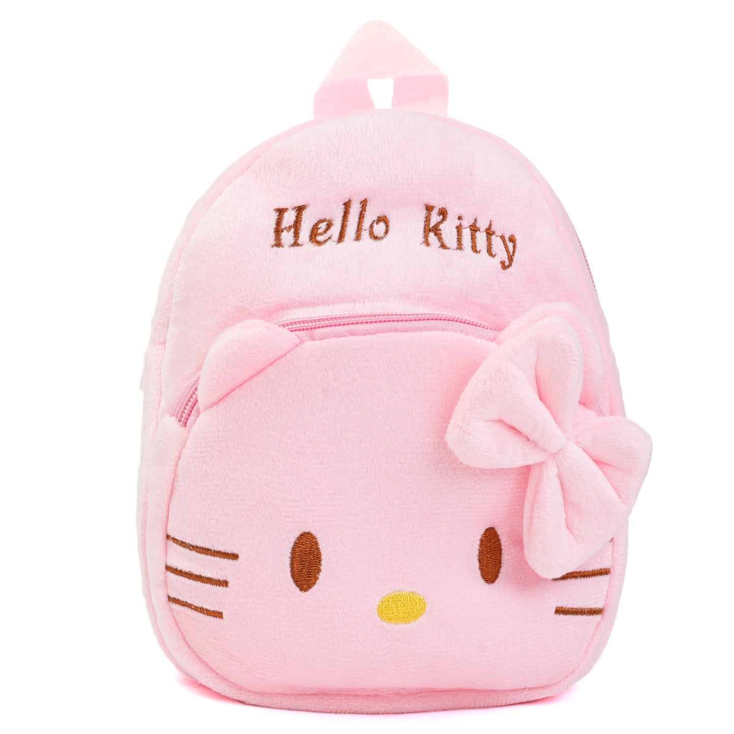 Large SANRIO plush backpack with cute cartoon design, hand-washable and spacious.