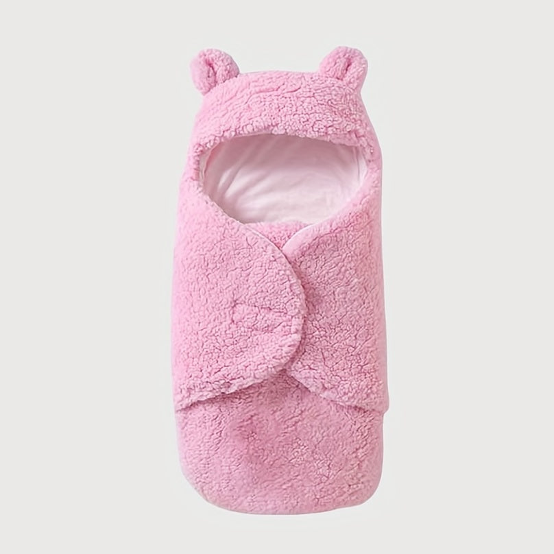 Ultra soft newborn fleece teddy bear swaddle for winter, perfect for Christmas, Halloween, and Thanksgiving Day gift.