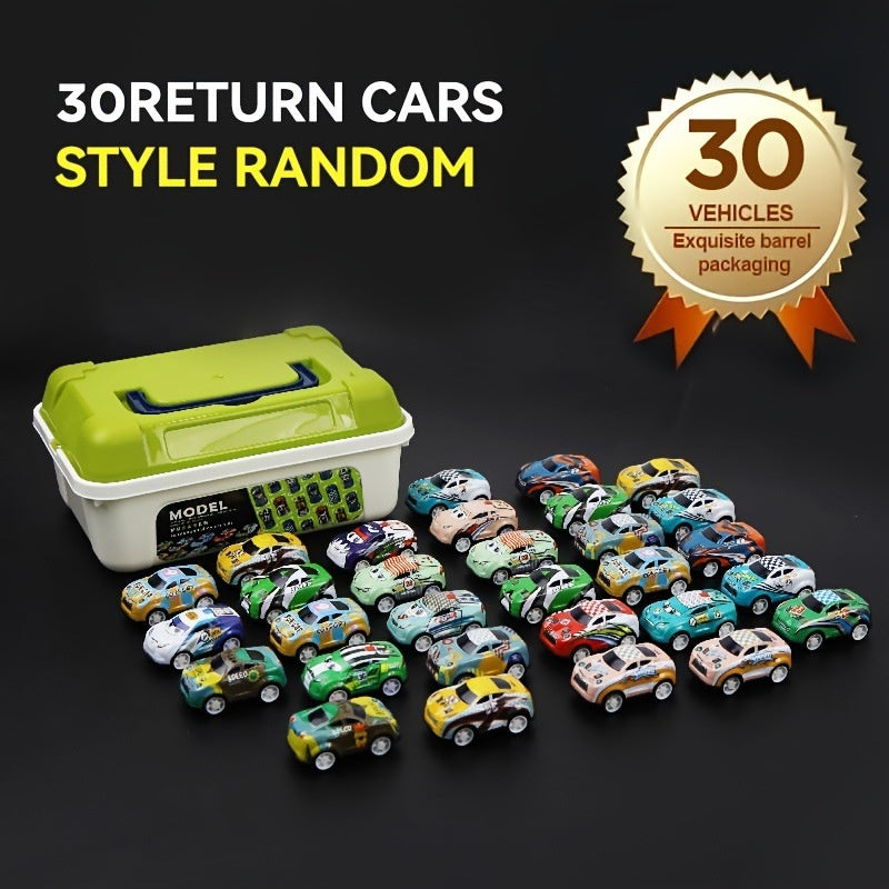 20/30/50-piece metal spring iron car box set of small toys for children in winter.