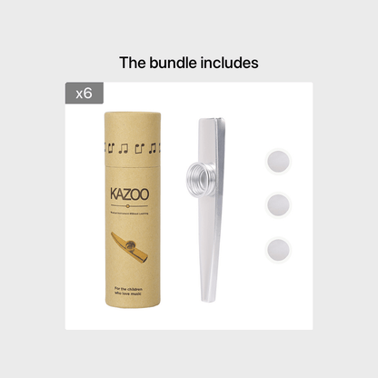 High-quality metal kazoo with flute tube, three flute membranes, and lightweight aluminum alloy construction. Portable and easy to use, suitable for both beginners and experienced