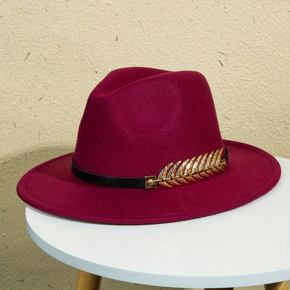 Men's Fashionable Wide-Brimmed Solid Color Hat Charm