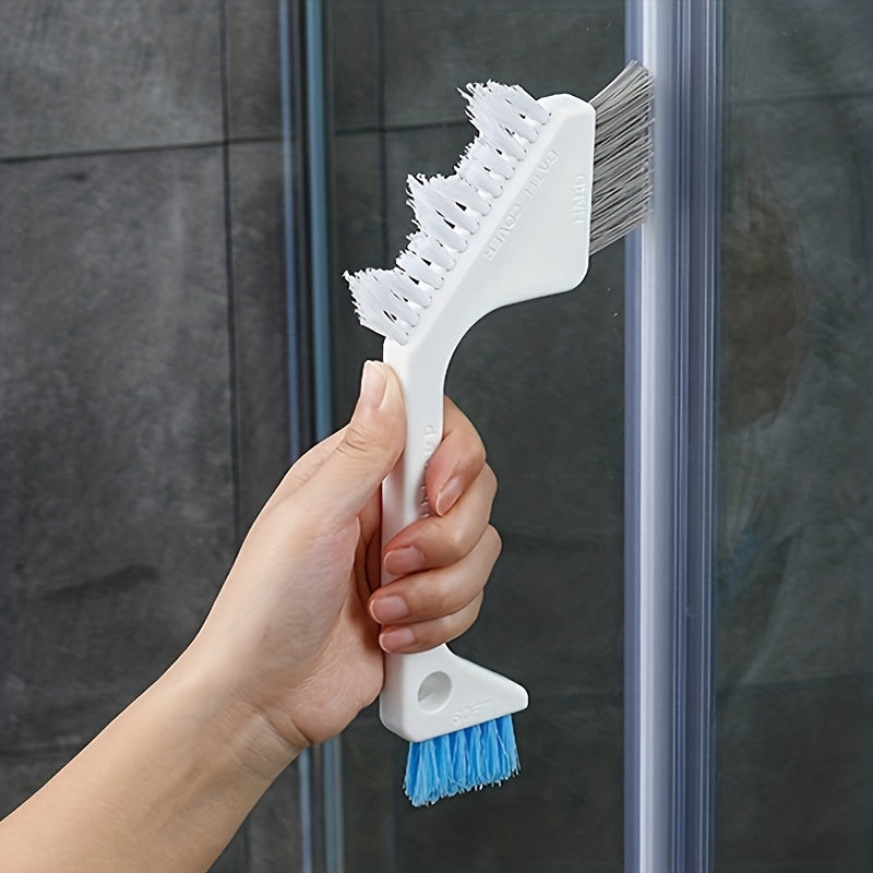 Versatile Hard Bristle Grout Brush with Plastic Handle - Ideal for Bathroom, Toilet, Kitchen, Living Room, and Bedroom Cleaning - Eco-Friendly, No Electricity Required - Perfect for Cleaning Corners and Crevices