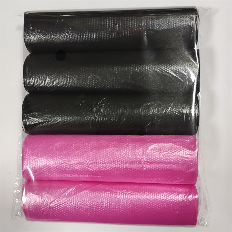 Get a great deal with our Value Pack of 5 rolls containing 100 colorful disposable small garbage bags. These plastic bags are perfect for lining indoor garbage cans in commercial offices, bedrooms, bathrooms, and restaurants. They are odorless and can