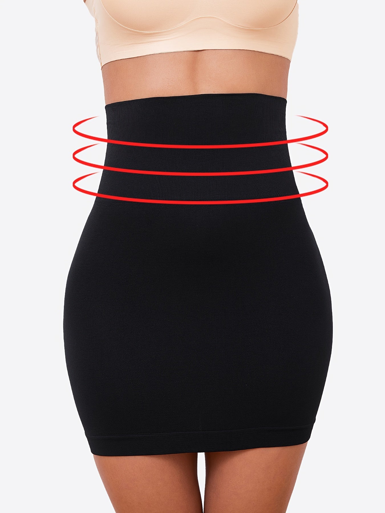 High waist shaping skirt with seamless design for women's underwear and shapewear.