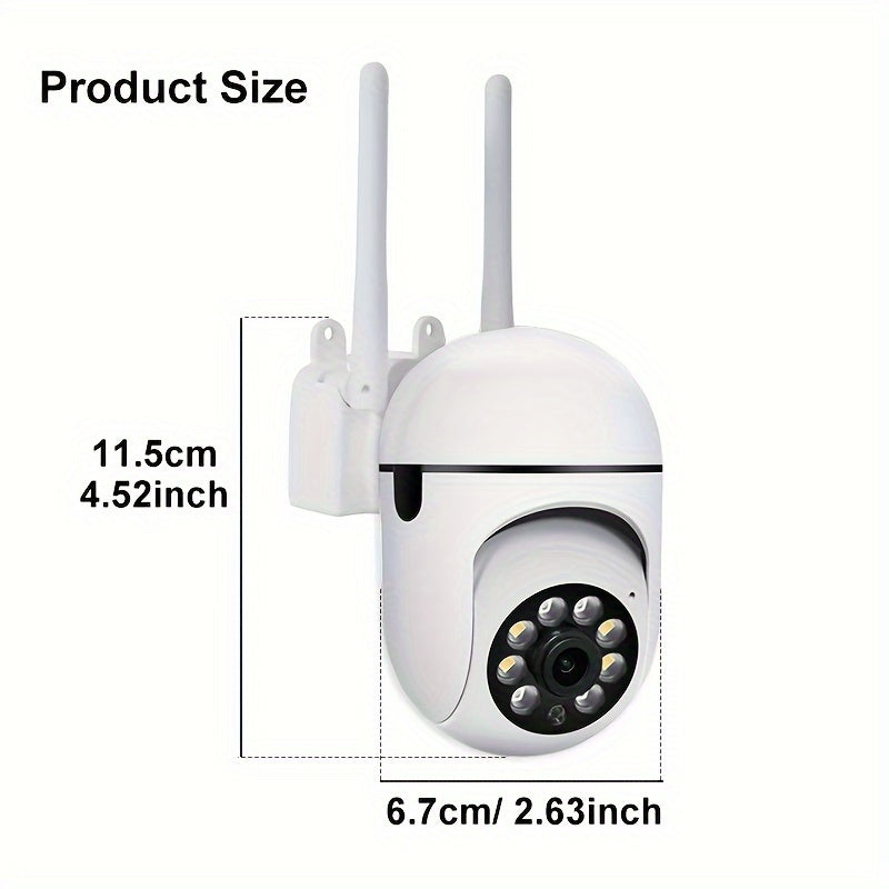 Wireless Security Camera System 5-Pack, Full HD 1080P, Round Night Vision Cameras with 355° Rotation, Two-Way Audio, Motion Detection, Smartphone Compatibility, USB Powered - Ideal for Home Monitoring of Elderly, Baby, and Pets