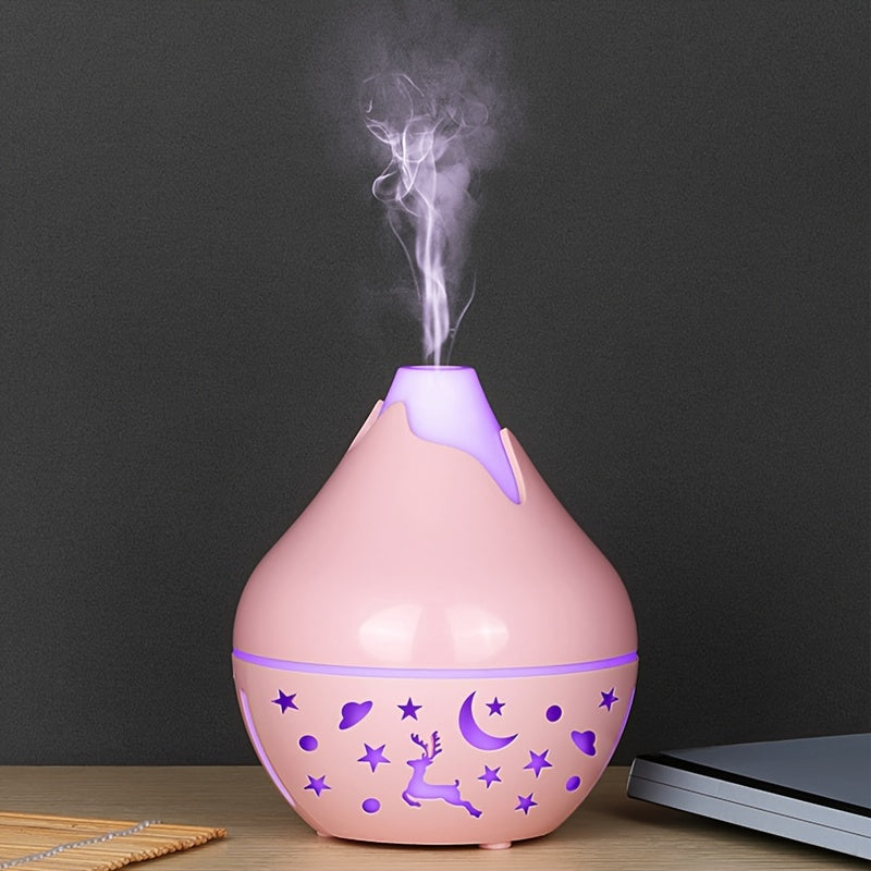 YAIAWISU USB-Powered Portable Humidifier & Aromatherapy Diffuser - Ideal for Bedrooms & Offices, Cool Mist, Stylish Plastic Design.