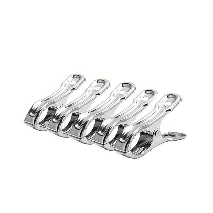 5 pieces/20 pieces of high-quality stainless steel clips, ideal for secure and windproof attachment of clothes when drying quilts. Can also be used as multifunctional rack clip rings.