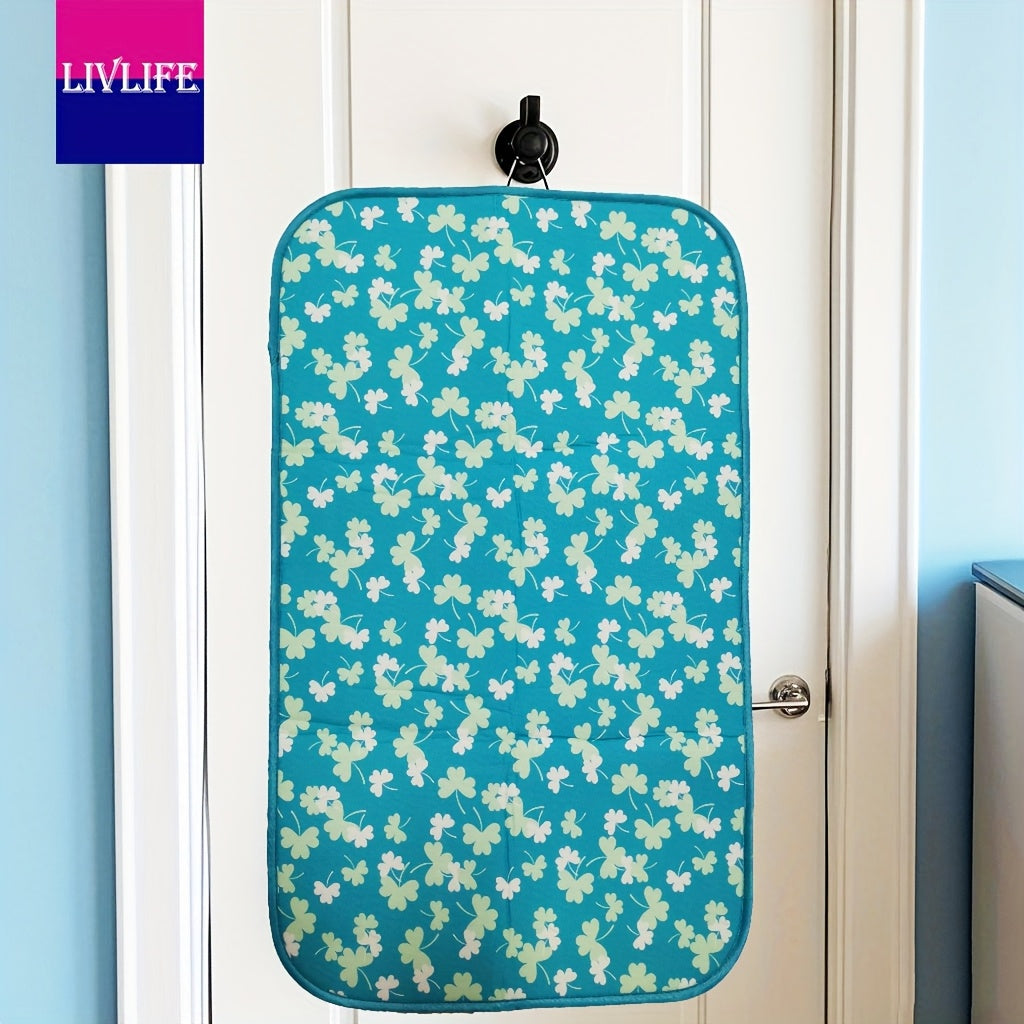 A foldable, portable, and thickened ironing board pad for household use, perfect for ironing clothes and providing heat protection.