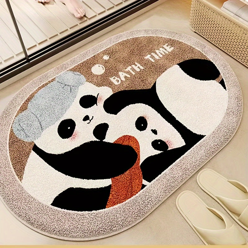 Add a touch of festivity to your bathroom with our adorable Cartoon Panda Bathroom Mat! This soft, absorbent, and hand-washable mat is the perfect addition to your home decor.