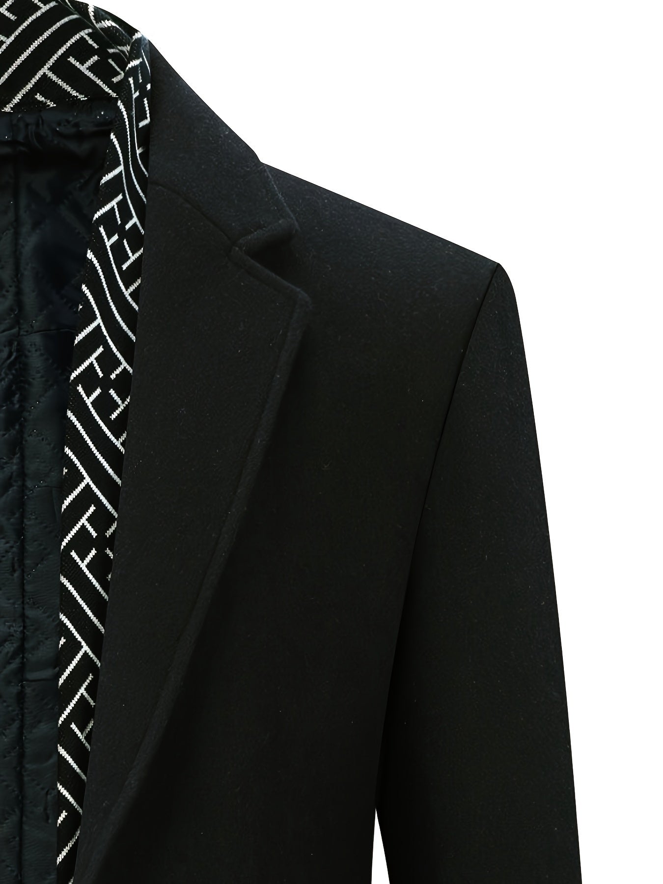 New Men's Wool Coat with Scarf Collar - Relaxed Style, Mid-Length, Suitable for Casual Outings