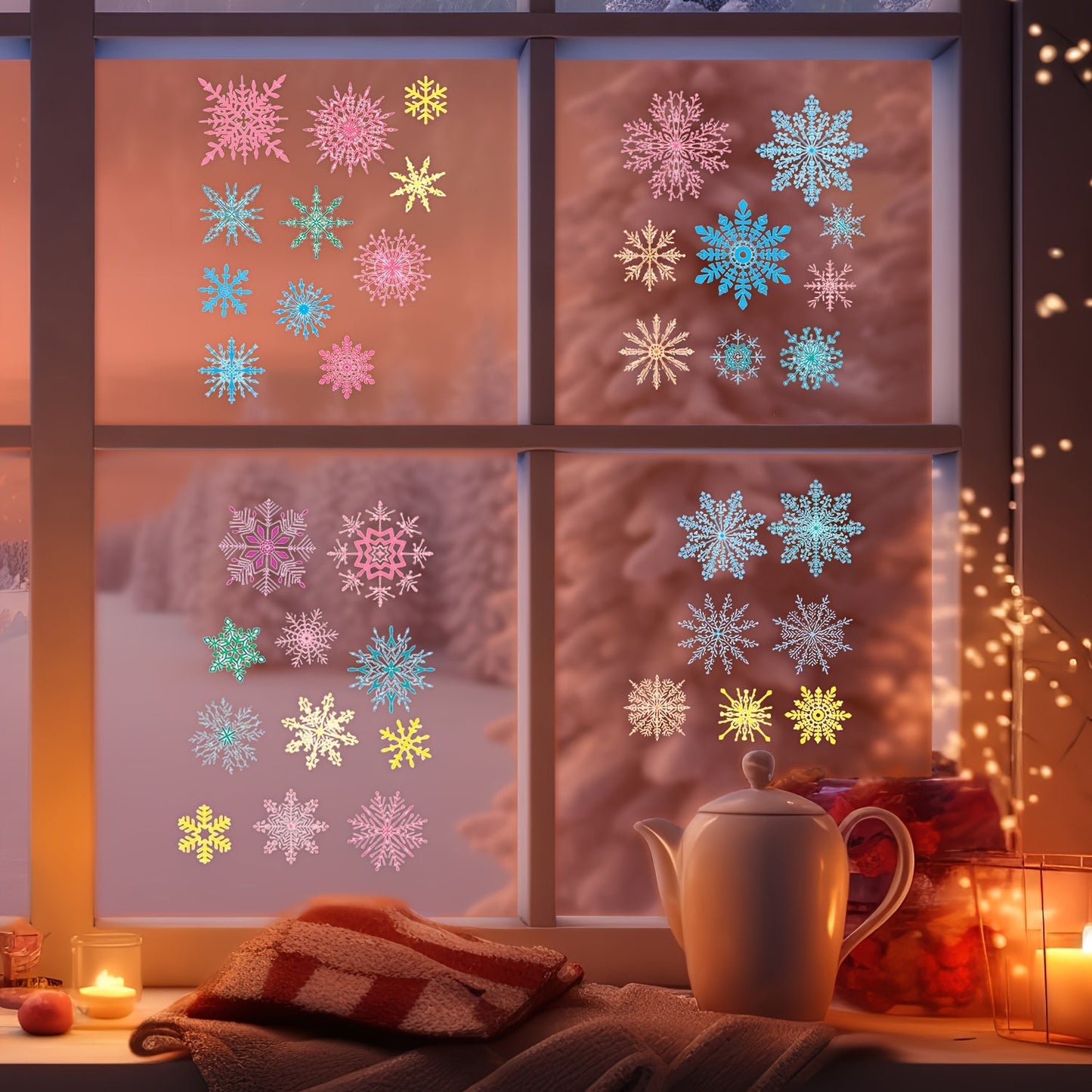 Transform your space with this glamorous 1PC High-Gloss PVC Christmas Window Sticker featuring a self-adhesive Reindeer and Snowman design embellished with glitter. This single-use vinyl decal is perfect for adding a touch of holiday cheer to your home