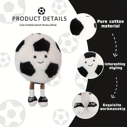 Sports themed plush toy pillows for ages 6-8, preppy style, polyester filled, hand wash only. Perfect for parties, home decor, birthday gifts.