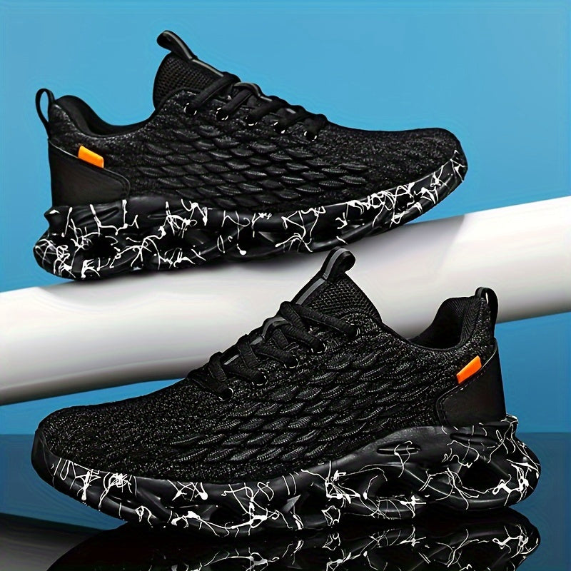 Men's Woven Knit Breathable Running Shoes for Outdoor Activities