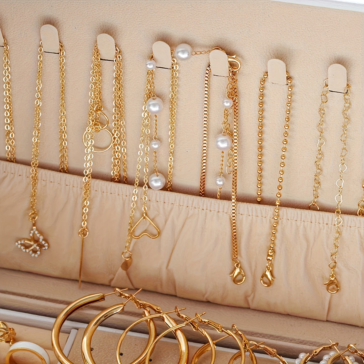 Top Selection: Vintage 86-Piece Jewelry Set Featuring Multi-Layer Necklaces, Earrings, and Rings - Made of Alloy, Perfect for Everyday Wear and Gifting on Mother's Day or Valentine's Day (Box Not Included)