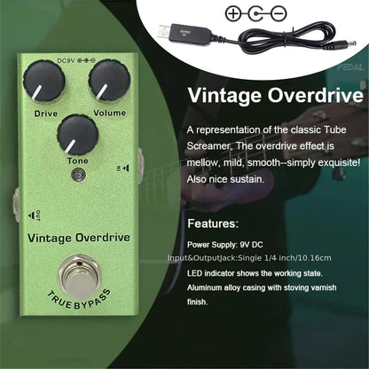 Mini electric guitar pedal with classic overload metal distortion, analog and digital delay effects. Operates on DC 9V power. Eid Al-Adha Mubarak.