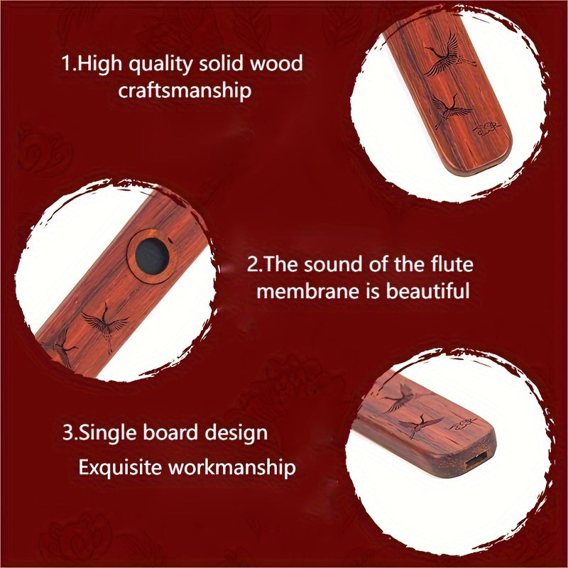 Walnut and red pear wood kazoos - easy to play musical instruments