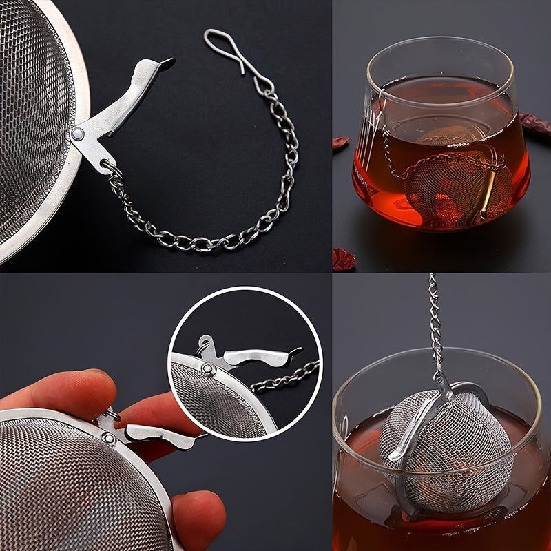 Stainless Steel Mesh Tea Ball, 1 Piece (Available in 5 Sizes: 4.32-8.38 cm) - Tea Strainer for Loose Leaf Tea - Premium Tea Infuser - Upgrade for Seasoning Herbs, Spices, and Seasonings