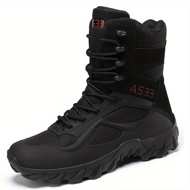 Men's durable snow boots for winter outdoor activities.