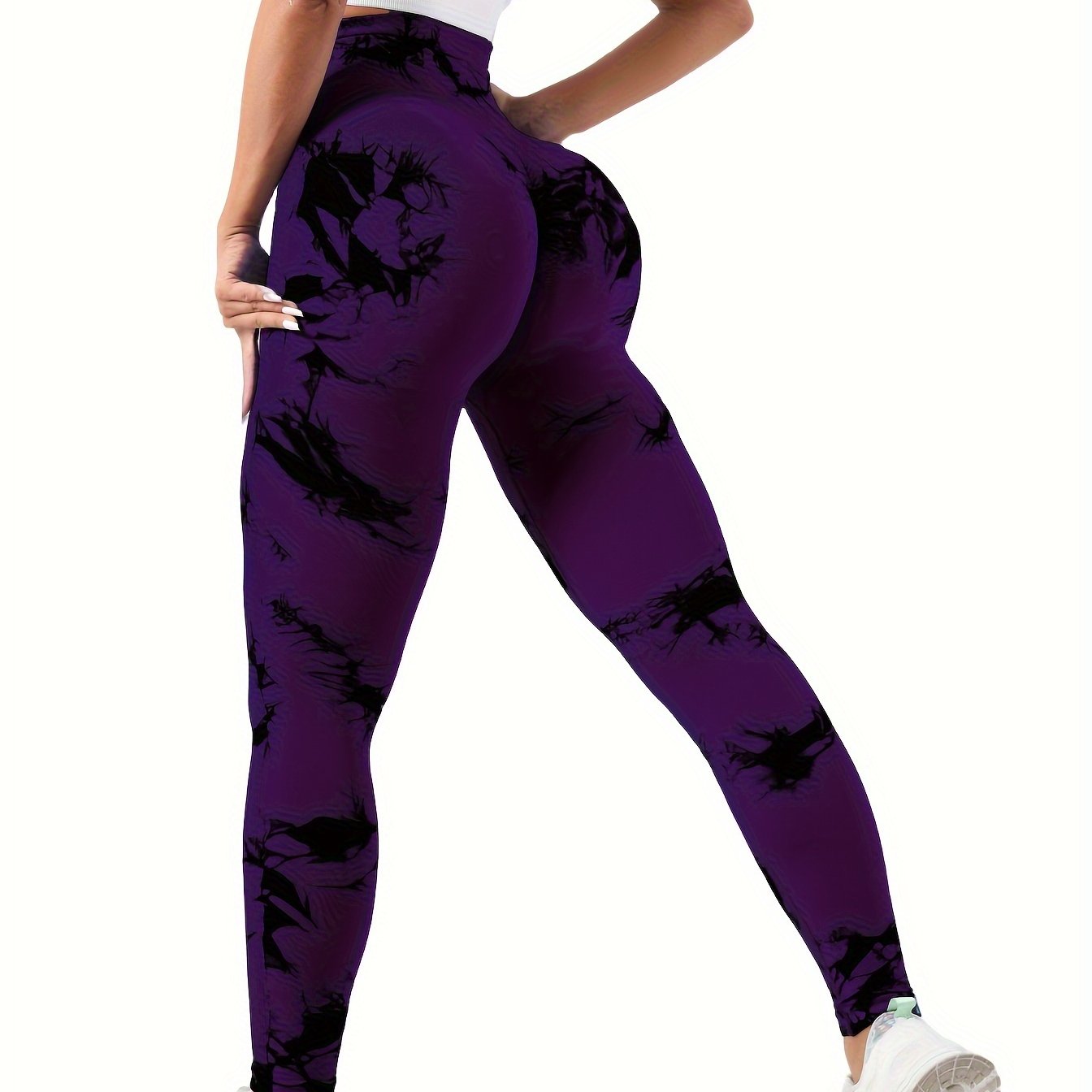 Seamless high stretch tummy control gym leggings for yoga.