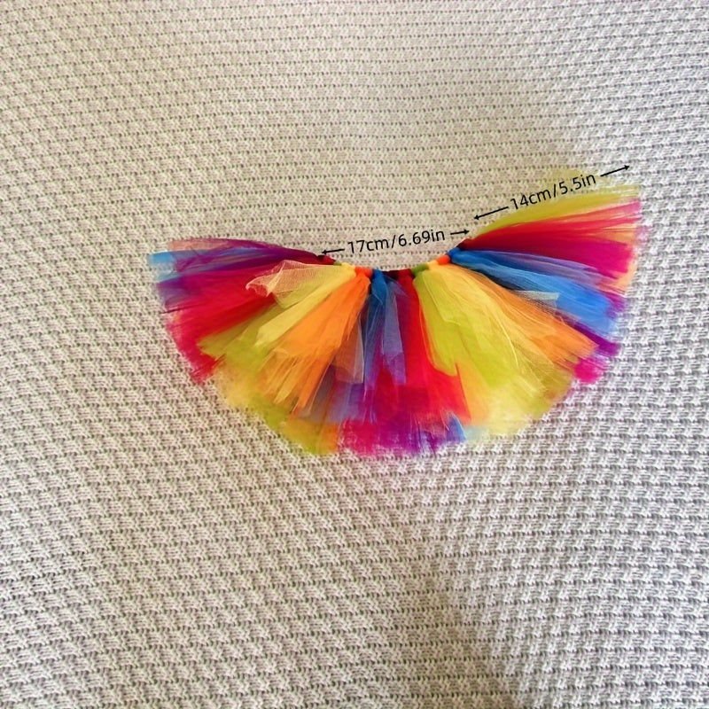 Adorable Rainbow Tutu Skirt with Flower Headband - Perfect for Photography Props, Outfits, or Costumes! Ideal for Christmas, Halloween, Thanksgiving, New Year's, or Valentine's Day Gifts