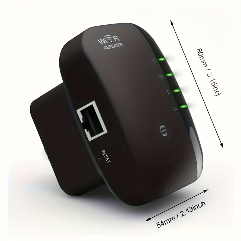 WiFi extender boosts signal to 300Mbps, covers 5000sq.ft, with 3 modes, Ethernet port, easy setup, Alexa compatible, EU plug.