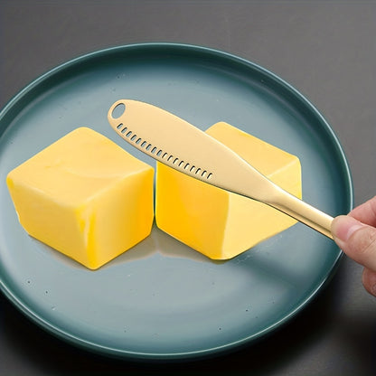 1 Stainless Steel Butter Spreader, 3-in-1 Kitchen Gadget, Available in Multiple Colors.