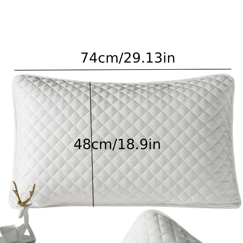 Protective pillowcase made of quilted microfiber with a 100% polyester liner. Features an envelope closure and is machine washable. Resistant to oil and stains, woven from high-quality fabric with a weight of 300-350 gsm. Solid color design.