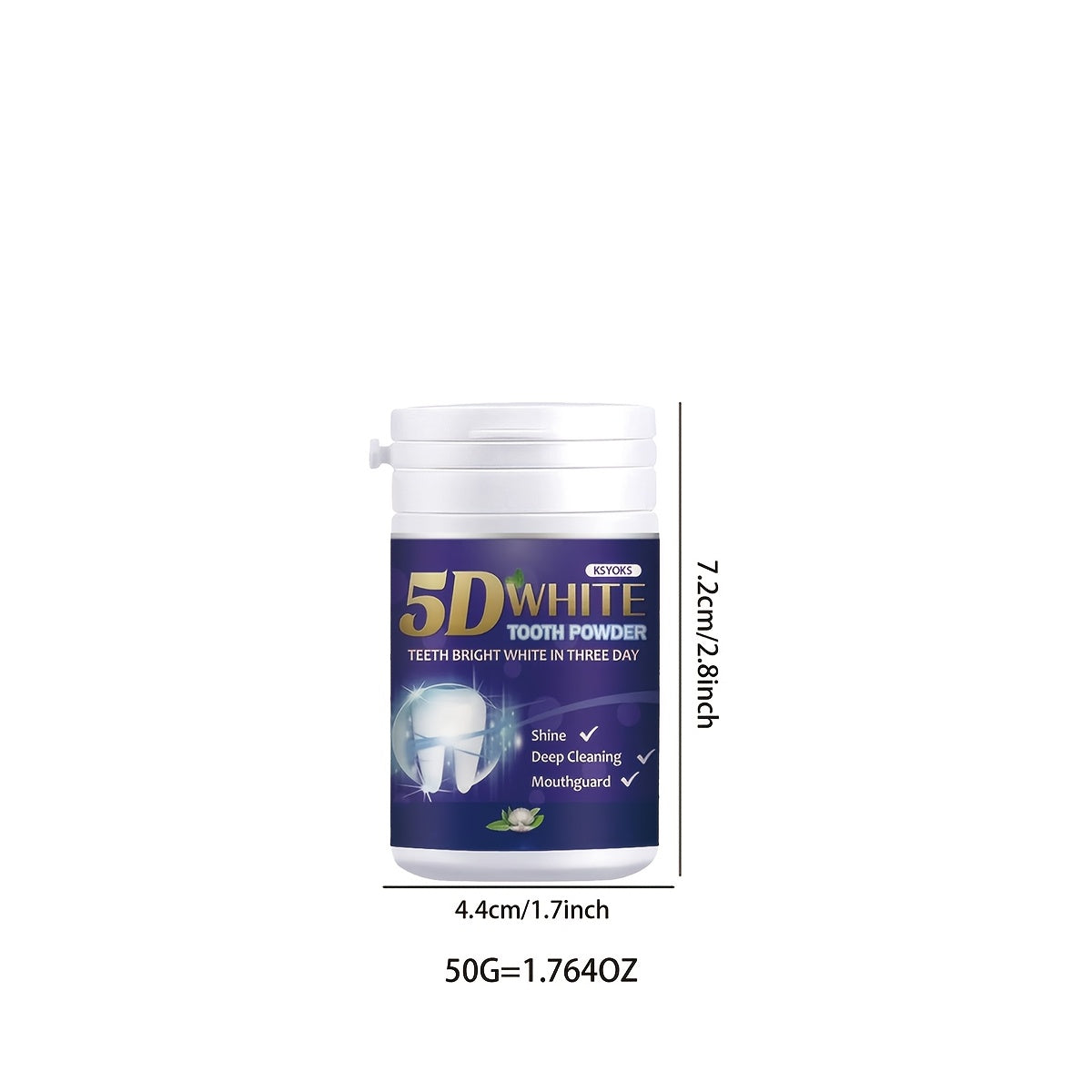 KOXIte 5D Teeth Whitening Tooth Powder - Gentle, deep cleansing toothpaste that freshens breath, perfect for daily use and travel.