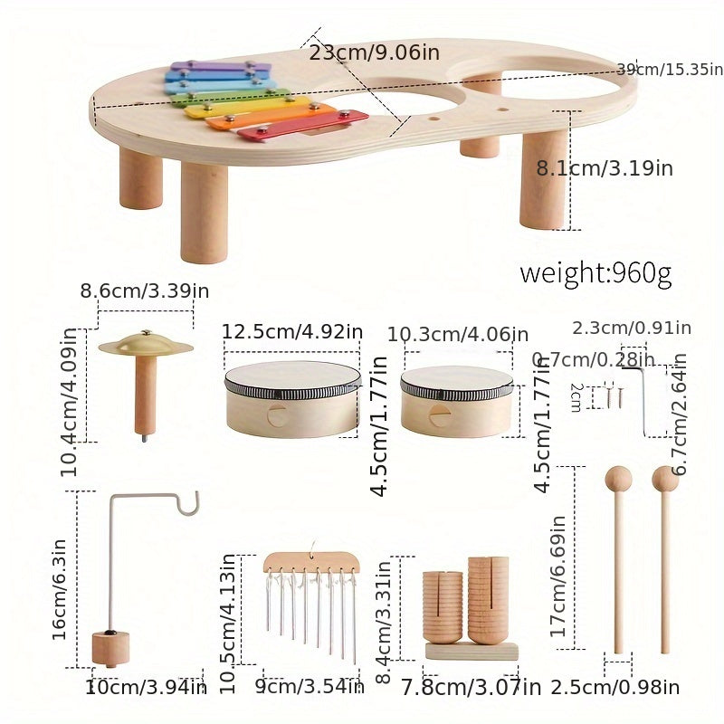 Winter music education toy for kids - portable and multifunctional percussion table for early learning and musical enlightenment.