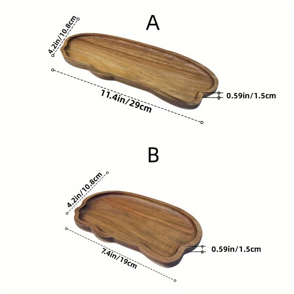 Premium Acacia Wood Tray 29*10.6cm for Home Decor and Serving Desserts, Snacks, Fruits and Appetizers at Festive Occasions.